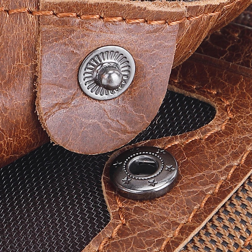 Genuine Leather Men's Wallets Short Luxury Designer RFID Credit Card Holders for Men Zipper Coin Wallet Crazy Horse Handbag