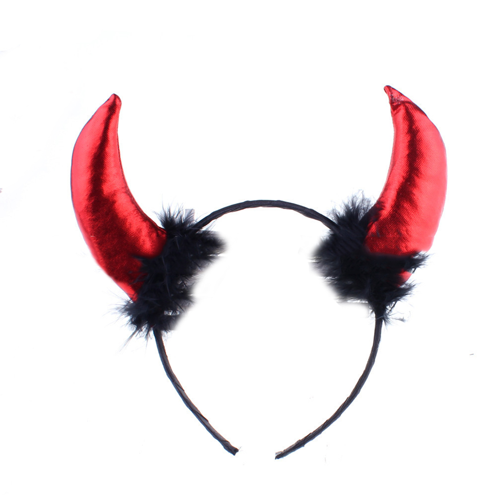 5pcs New Hair Accessories for Women Devil Horn Headband 4 Styles Cosplay Costume Headbands Halloween Party Cute Hairbands Red