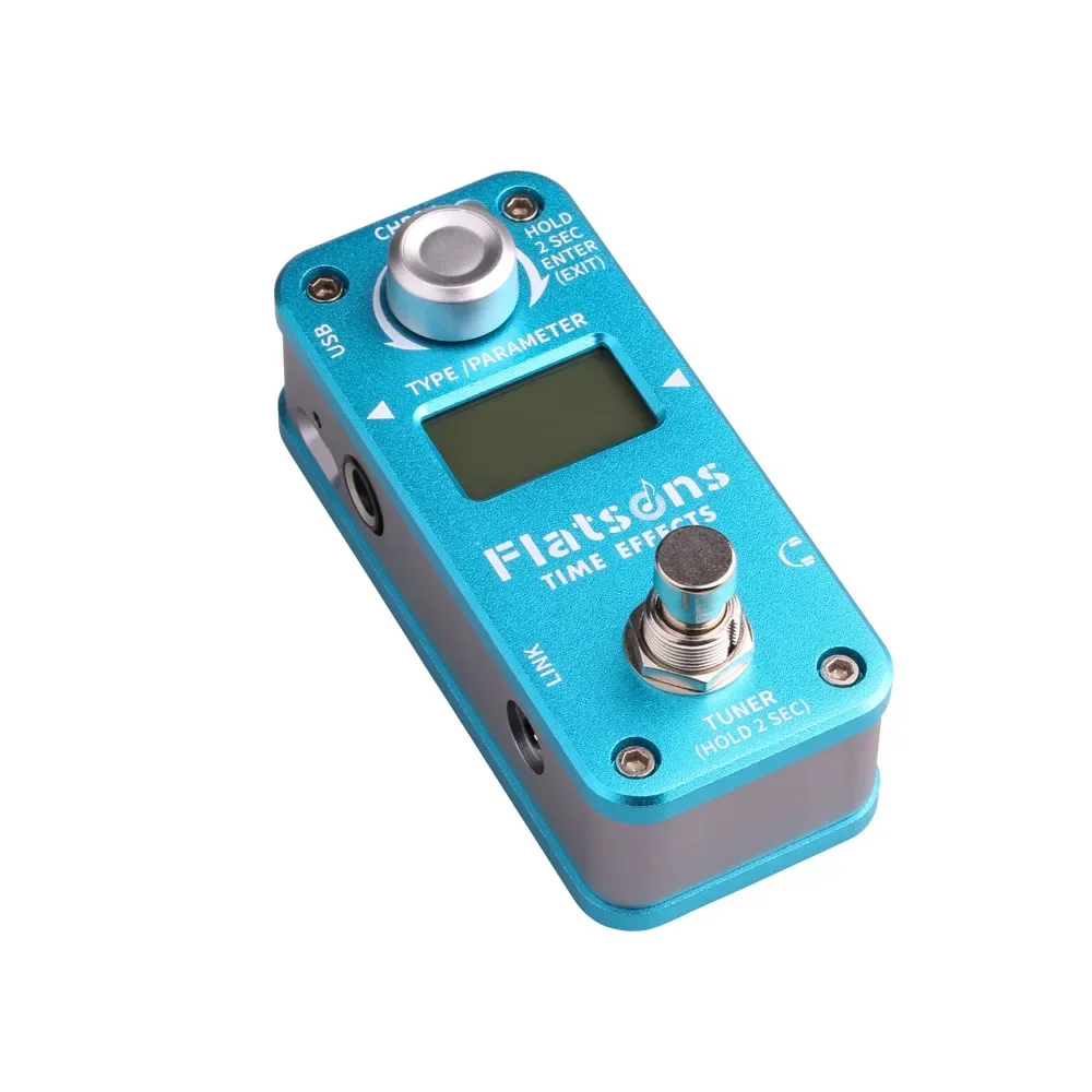 Flatsons FTE2 Time Electric Guitar Effects Peda Mini Pedal Delay Reverb and Tuning Meters Effect Electric Guitar Accessories
