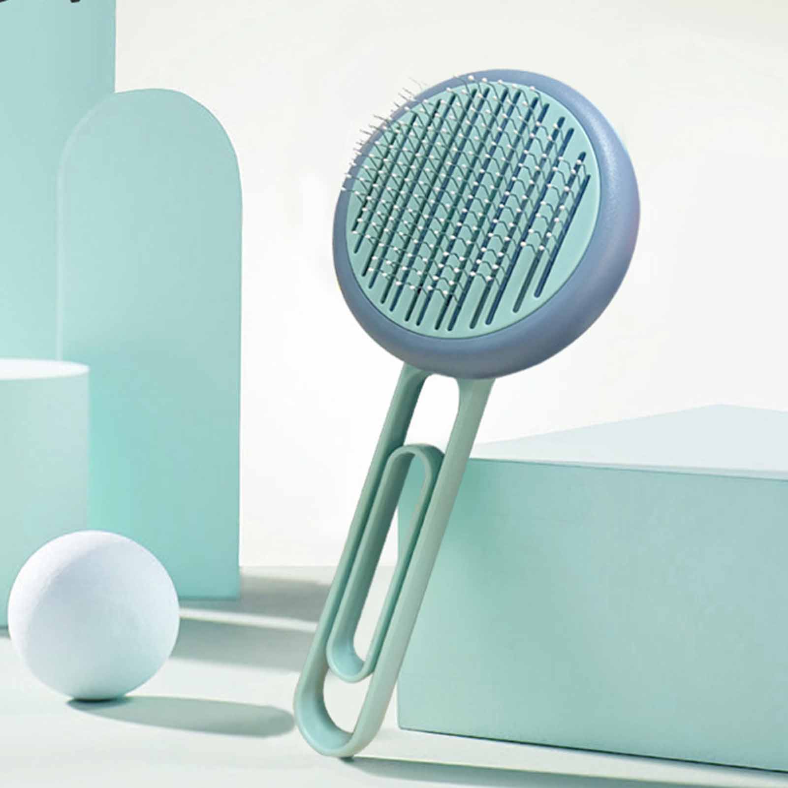 Slicker Brush for Pet, Self Cleaning, Knots Removal, Cat and Dog, Deshedding, Grooming Comb for Loose Floating Hair