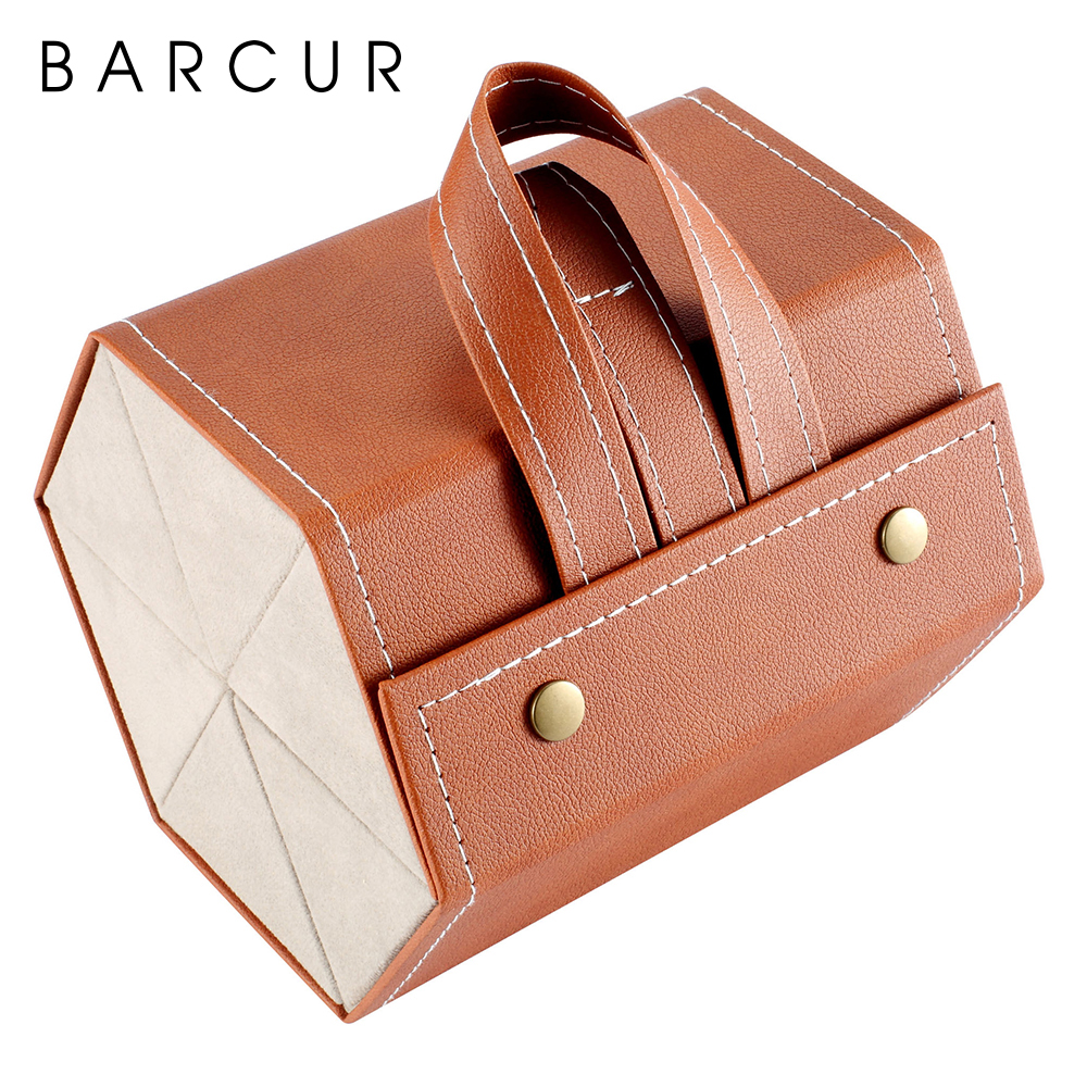 BARCUR Portable Glasses Box 2/3/4/5/6 Slot Eyeglasses Storage Display PU Leather Case Travel Folding Cases