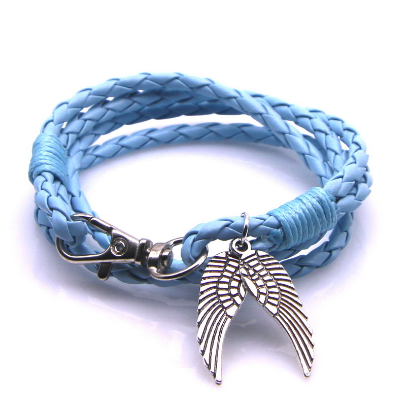 Mens Leather Bracelet Leather Bangles for Men Lobster Buckle Cowhide Braided Multi Layer Wrap Bracelet man pulseras para hombre