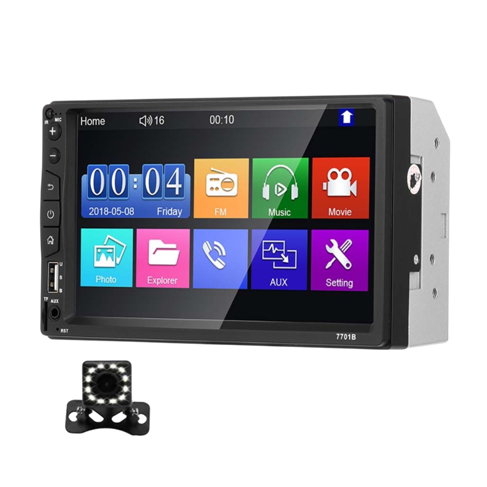 7 Inch Car MP5 Player Touch Screen Bluetooth-compatible Multimedia Player AUX Portable Car Stereo TF Card Steering Wheel Control