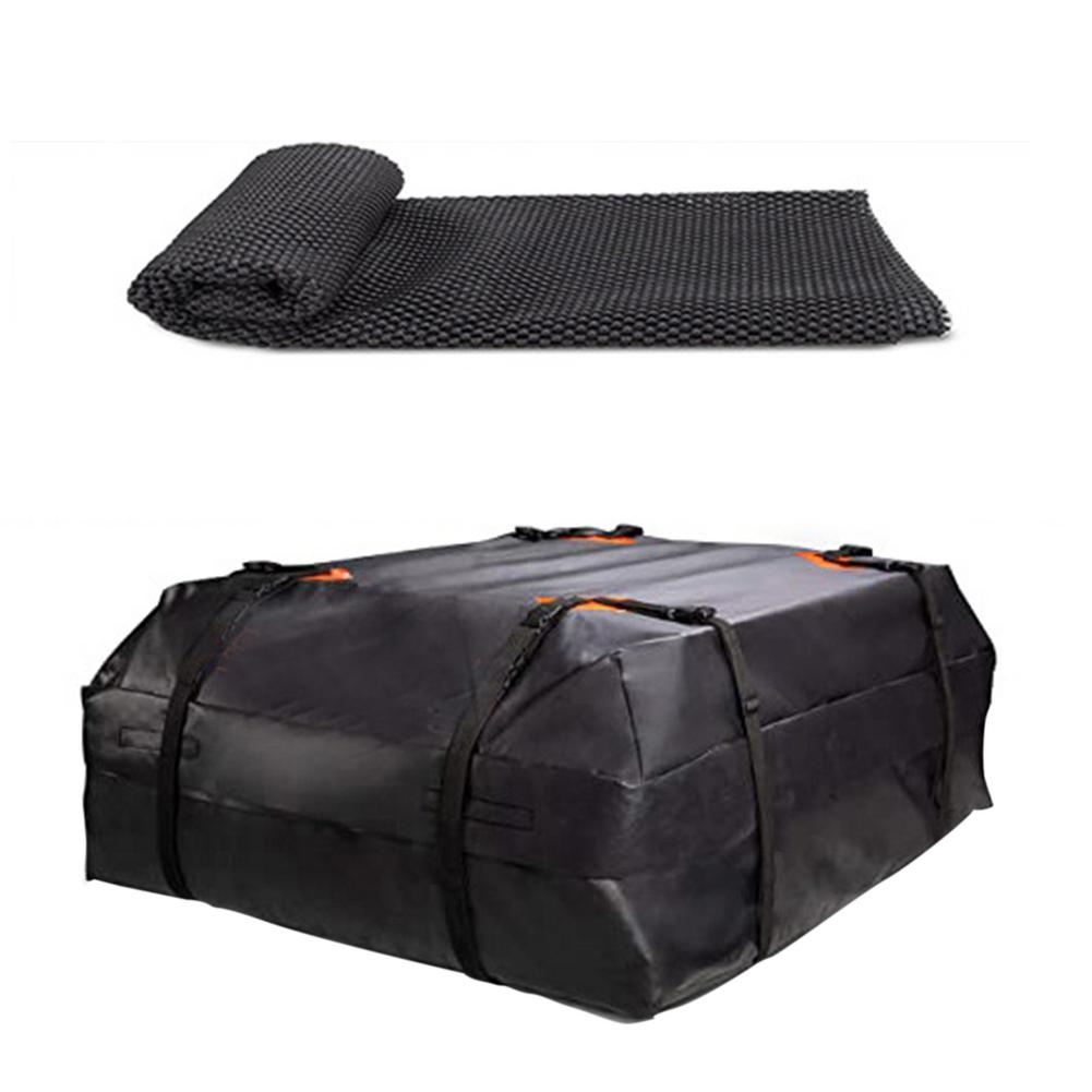 425 L Car Roof Storage Bag Waterproof Trunk SUV Cargo Carrier Bag Roof Luggage Bag Racks With Anti-slip Mat 112x84x44cm