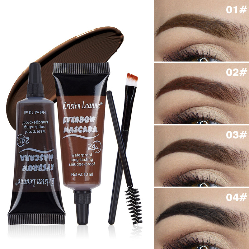 Eyebrow Cream Gel Professional 4 Colors Liquid Eyebrow Makeup Tattoo Pen Tint Long Lasting Waterproof Henna Mascara Paint Makeup