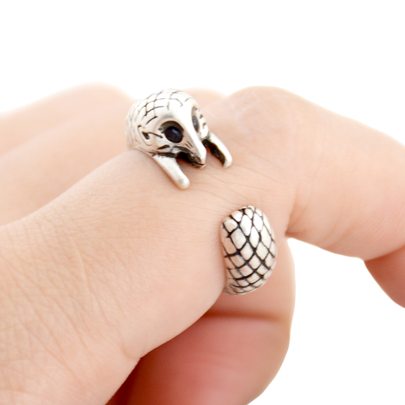 Retro Hippie Spiny Rat Rings For Women Boho Brass Knuckle Anel Masculino Hedgehog Anillos Animal Ring Men Jewelry Gift For Lover