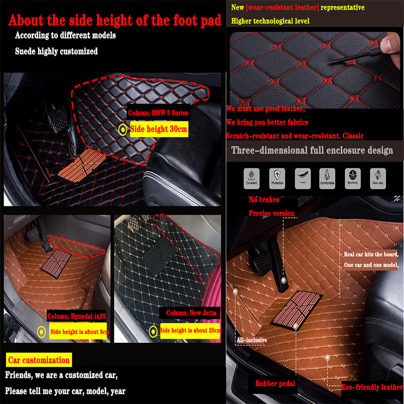 Car floor mats For Ford Explorer 2016 2015 2014 2013 2012 2011 2010 2009 2008 2007 2006 2005 7 Seater Car Styling Carpets