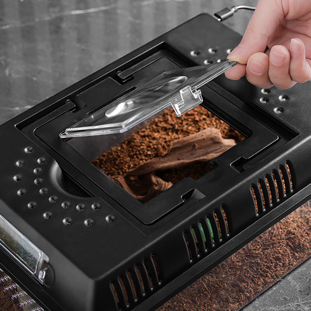 Reptile Terrarium Turtle Breeding Box Feeding Hatching Container Reptile Tank Reptile Carrier With Handle For Reptiles Amphibian
