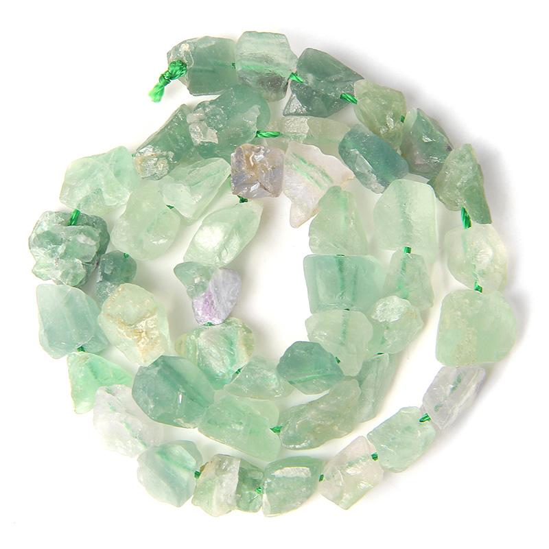 20pcs/lot Original Natural Irregular Fluorite Beads Raw Stone Nugget Minerals Bead For DIY Jewelry Making Bracelet Rings DIY