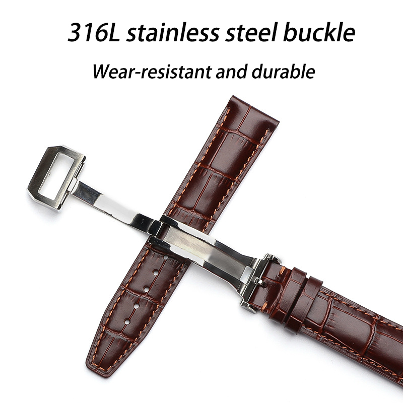 Cowhide Watchband For IWC PILOT'S WATCHES PORTOFINO PORTUGIESER Watch Straps 20mm 21mm 22mm Universal Wristband Belt Accessories