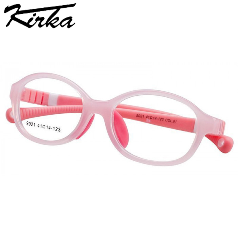 Kirka Candy Color Eyeglasses Frame for Kids Oval Shape Children Glasses Frame Myopia Reading Glasses Frame with Clear Lens 9021