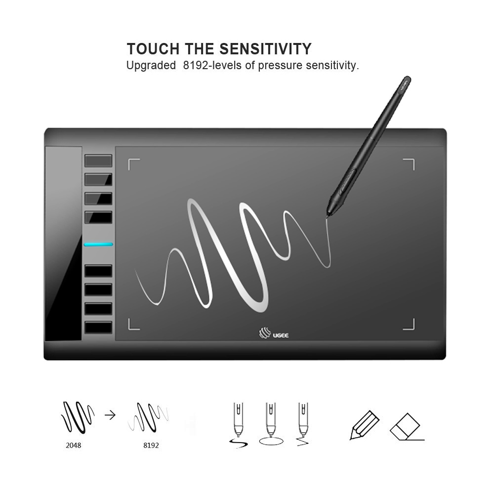 UGEE M708 Android Graphics Tablet 8192 Levels Digital Tablet Active Graphic Tablet For Drawing Painting Tools