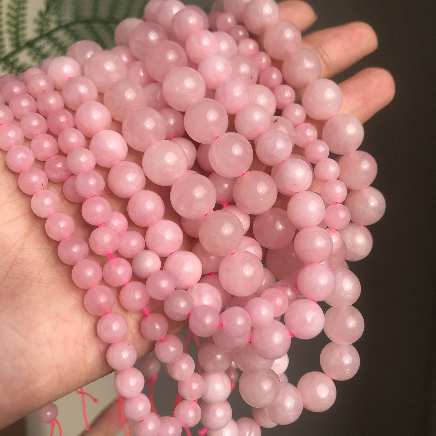 Madagascar Rose Quartzs 4/6/8/10mm Natural Stone Beads Round Loose Beads for Jewelry Making DIY Bracelet Wholesale