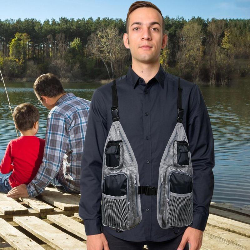 Outdoor Motorcycle Riding Vest Breathable Padded Fishing Life Vest Superior Bearing Life Safety Jacket Sailing Waistcoat Utility