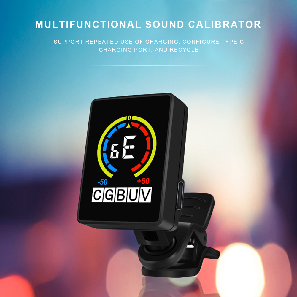Accessories Guitar Tuner Micro Headstock USB Charging Tuner Tuner for Acoustic Electric Guitar Bass Mandolin Banjo Ukelele