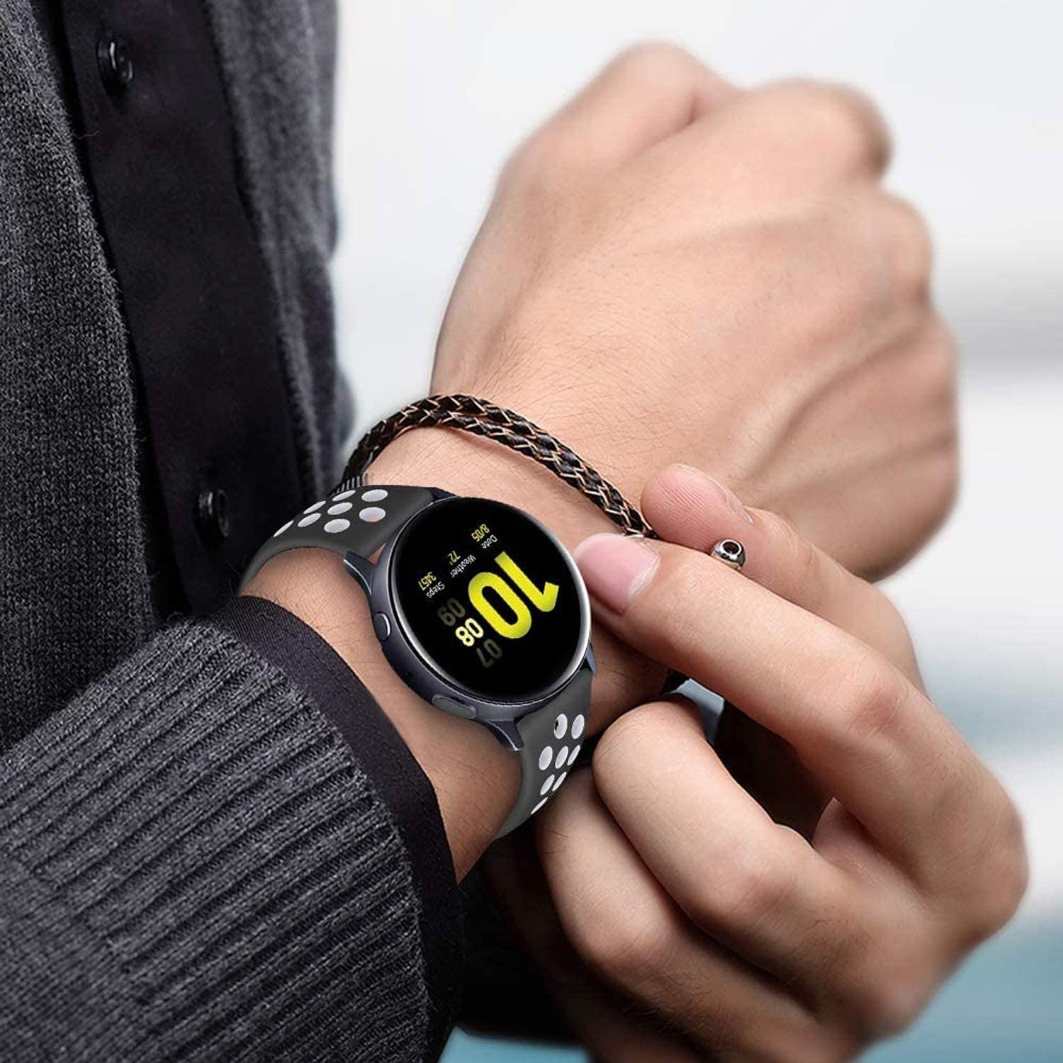 20mm/22mm Watch Band For Samsung Galaxy Watch 3/46mm/42mm/Active 2/Gear S3 Frontier Silicone Bracelet Huawei GT/GT2/2e/Pro Strap