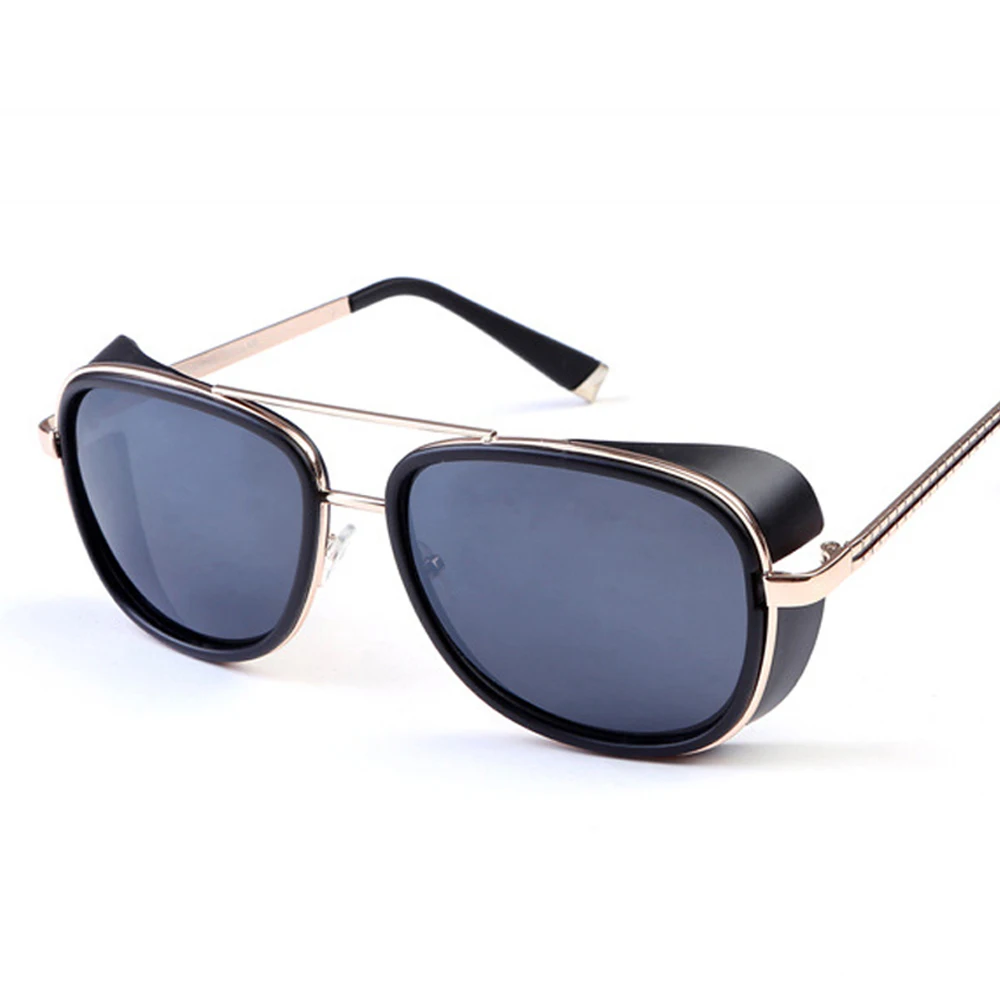 XaYbZc 2024 Steampunk Sunglasses Men Brand Women Mirror Designer Sun glasses Vintage Lens Red UV400 Sunglasses