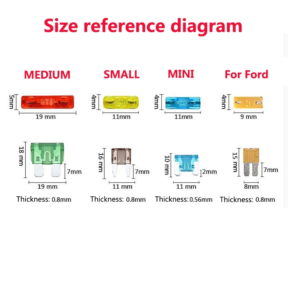 70Pcs 5/7.5/10/15/20/25/30A Mirco2 Fuses ATR Size Blade Fuse Assortment Set with Auto Car Truck for Ford/Fox/eo/JEEP