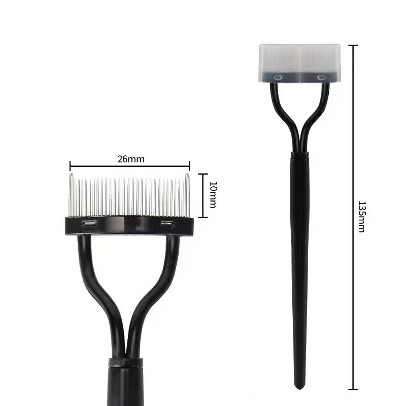 Portable Eyelash Brush Comb Mascara Curl Eye Lash Stainless Steel Eyelash Combing Tools Eyelash Curler Makeup Lash Separator 240621