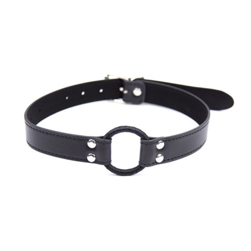 PU leather Ring Gag Flirting Open Mouth with O-Ring During Sexual Bondage ,Roleplay and Adult Erotic Play for Couples bdsm toys