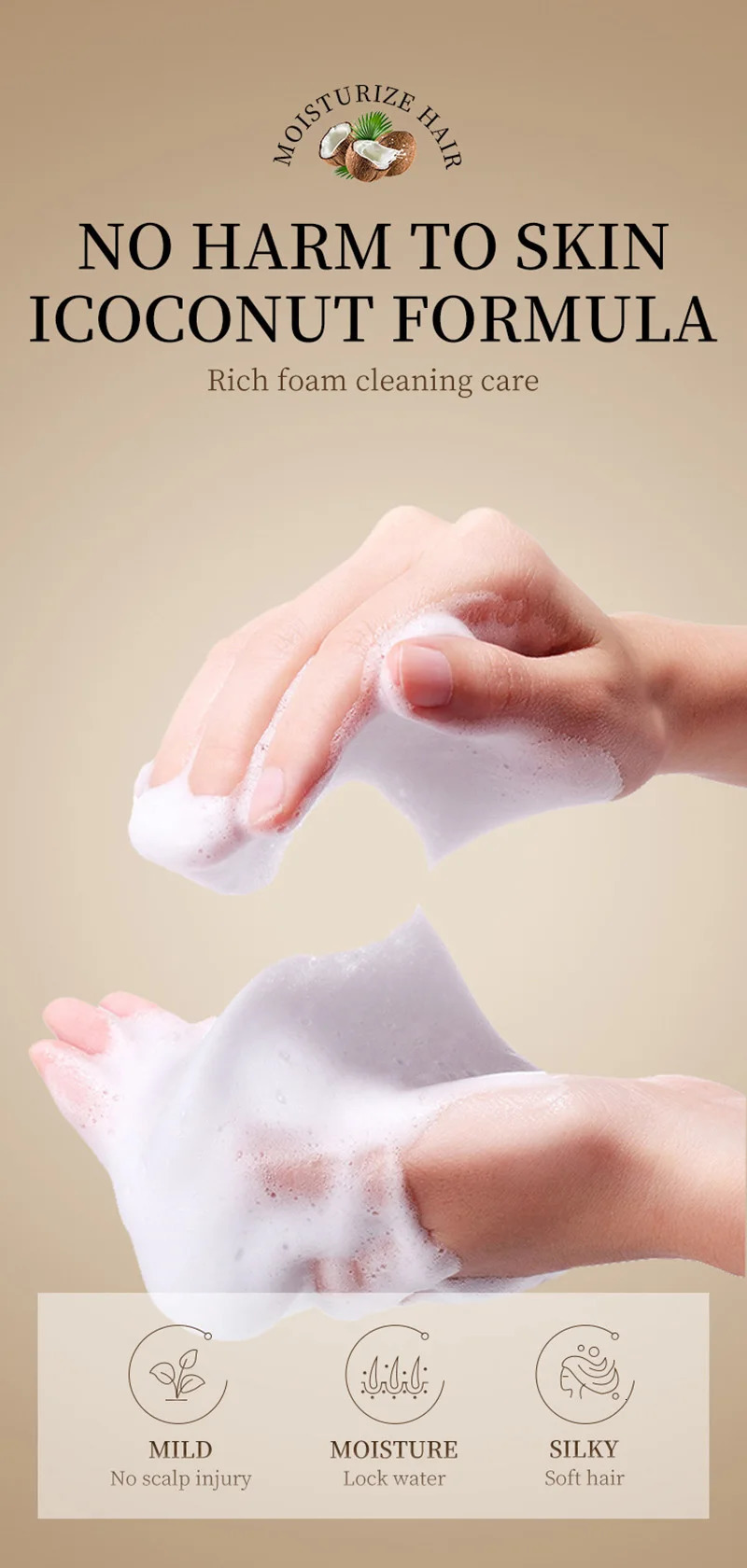 Coconut Shower Gel Amino Acid Moisturizing Fragrant Shower Milk Body Cleansers Body Wash Body Skin Care 500ml 2024 240624