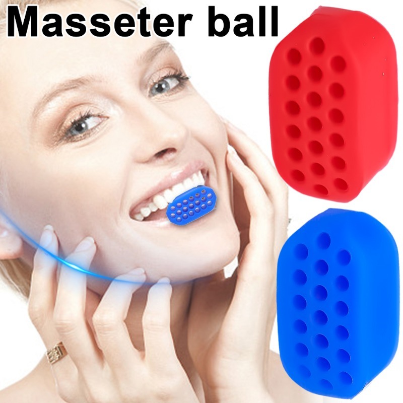 Double Chin Remover Silicone Facial Exerciser Mandibular Contouring Tool Jaw Muscle Trainer To Strengthen Masseter Training Ball