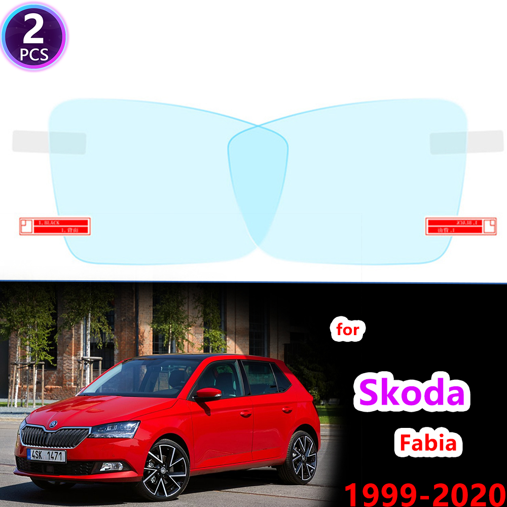 Full Cover Protective Film for Skoda Fabia 1 2 3 6y 5j nj MK1 MK2 MK3 1999~2020 Car Rearview Mirror Rainproof Anti-Fog Stickers