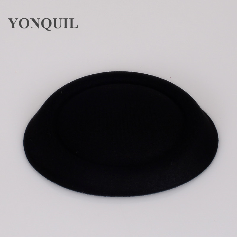 Women Wedding Black Mini Top Fascinator Hats Party 6.3"(16CM) Hats Wedding Women DIY Hair Accessories Pillbox Hats MH018