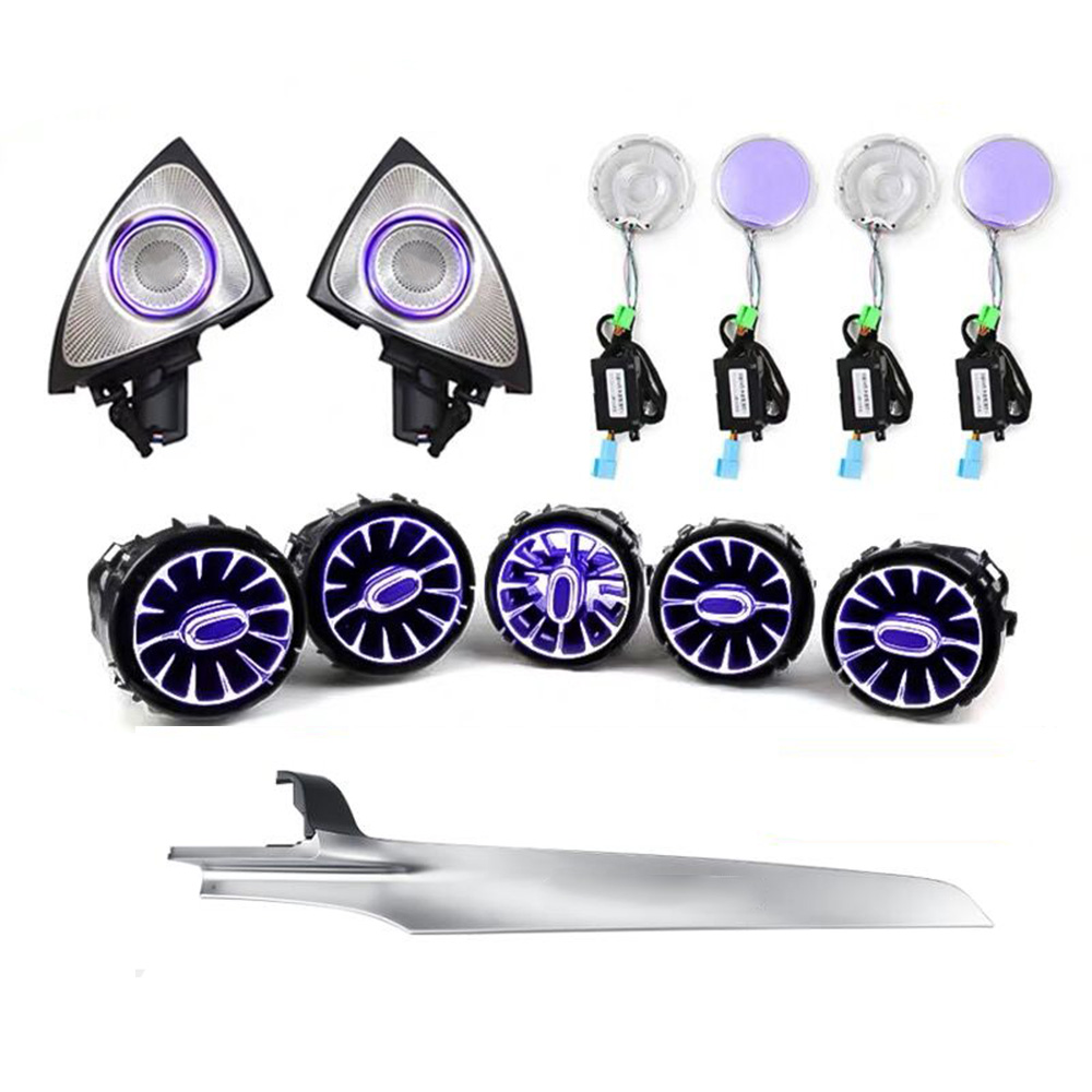 Full Set 64 colors x253 w205 Ambient Light Turbine Air Vent Rotating Tweeter Light For Mercedes Atmosphere LED C/GLC 2014-2022