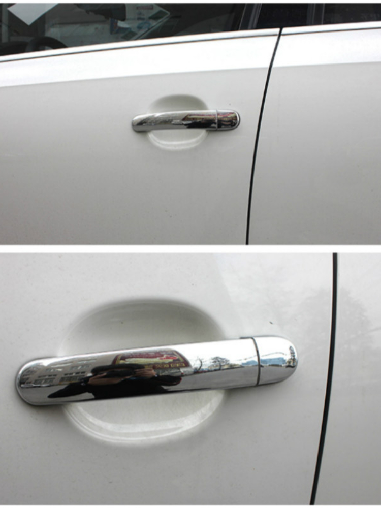 FUNDUOO For Skoda Fabia / Octavia 2008 2009 2010 2011 2012 2013 New ABS Chrome Car Door Handle Cover Cup Bowl Trim Sticker