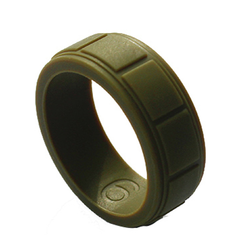 8mm Rubber Silicone Finger Ring Environmental Rubber Female Ring Men Punk Cool Engagement Army Band Jewelry Size 8-13
