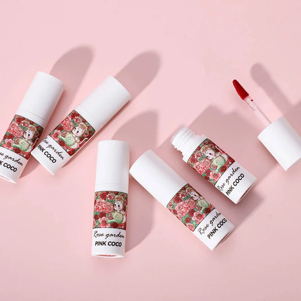 Rose Garden Matte Muse Lip Mud Liquid Lipstick Waterproof Nude Lip Gloss Long Lasting Non-stick Cup Sexy Women Lipgloss Cosmetic 240621