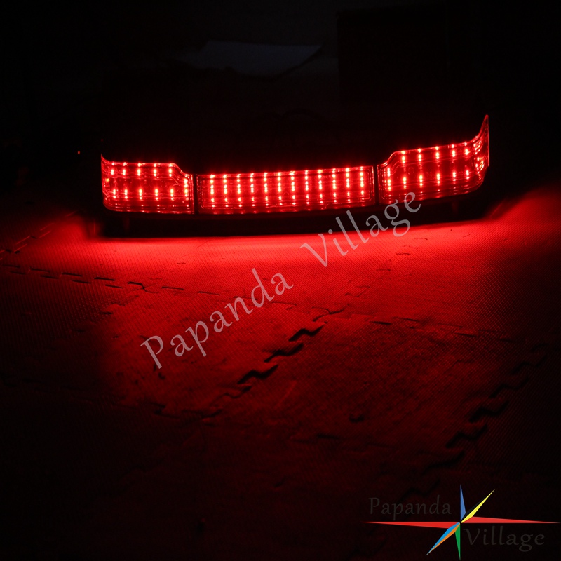 Papanda Motorcycle Chrome Running Brake Light LED Taillights For Harley Touring Classic King Electra Glide Tour Pack 1997-2008