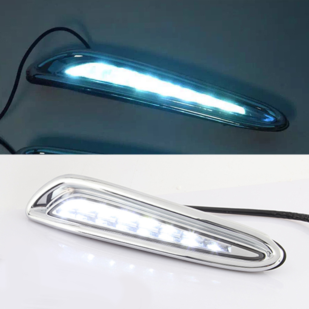 1 Set DRL For Mazda 3 Mazda3 Axela 2010 2011 2012 2013 Daytime Running Lights fog lamp Yellow turn signal 12V Daylight