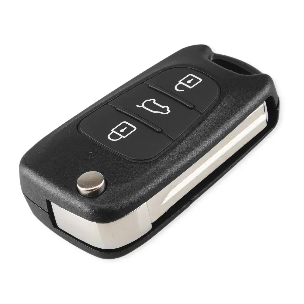 KEYYOU 15PCS Key Shell For Hyundai I20 I30 IX35 I35 Accent Kia Picanto Sportage K5 3 Buttons Flip Folding Remote Key Case Cover