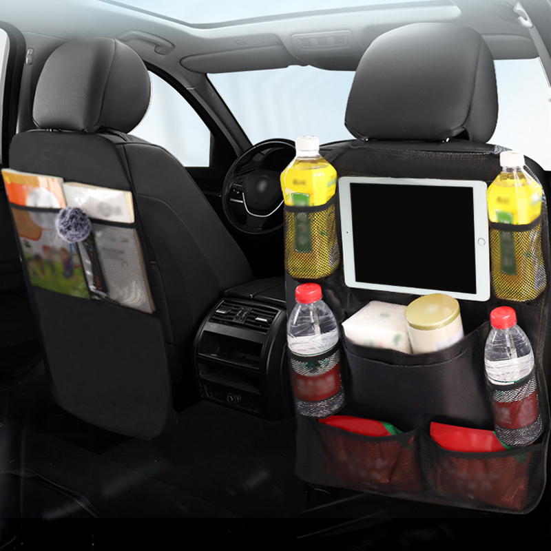 Car Back Seat Storage Bag 9 Pockets Auto Interior Organizer Space Saver Car Rear Seat Goods Stowing Tidying Bags