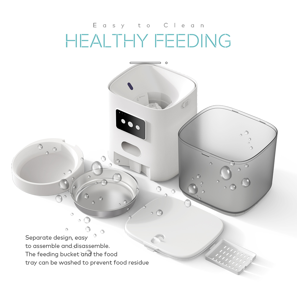 free shipping 6L Large Capacity Smart Feeder Pet Food Dispenser Timing Quantitative WiFi Voice APP Automatic Cat and Dog Snack Bowl