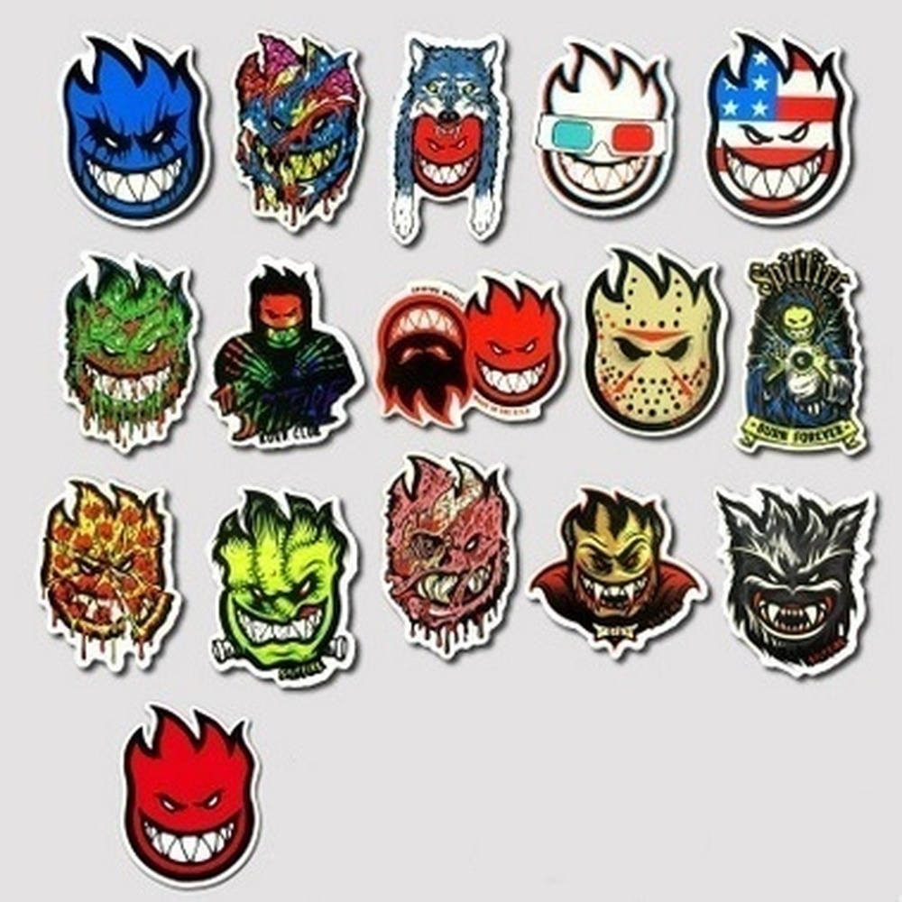 15/50Pcs Brand Spitfire Cool Stickers Waterproof Skateboard Car Guitar Motorcycle Luggage Suitcase Graffiti DIY Sticker Kids Toy