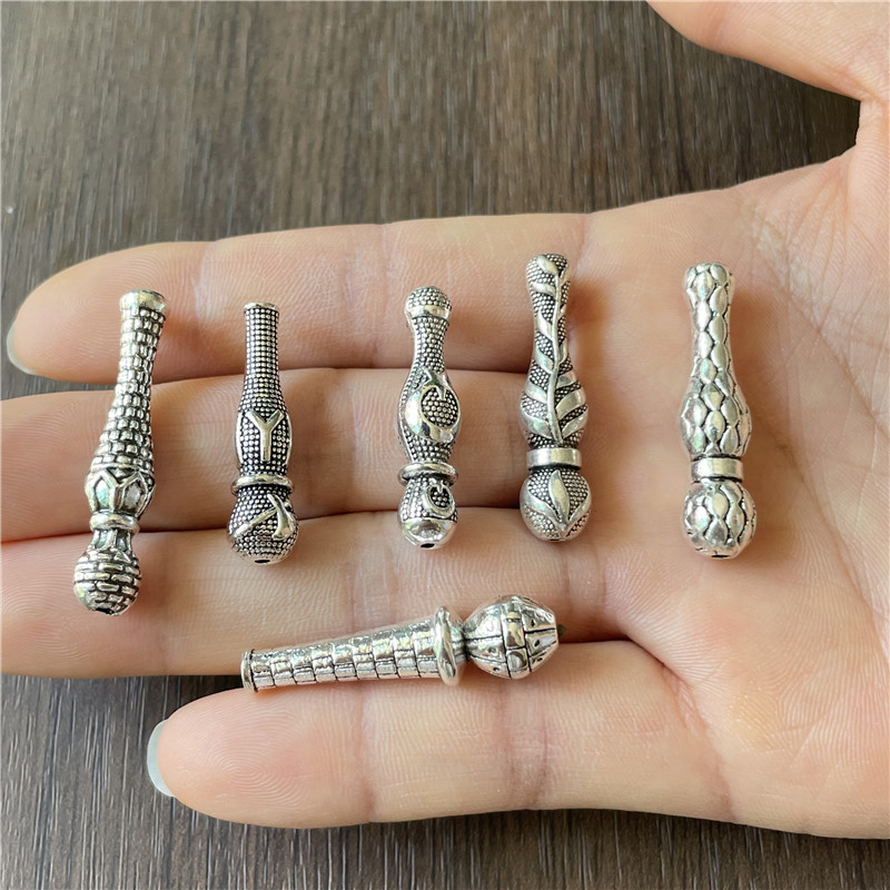 JunKang Boxed 5-9mm Metal Alloy Turkish Saudi Rosary Jewelry Connector DIY Making Muslim Islamic Tassel Jewelry Accessories