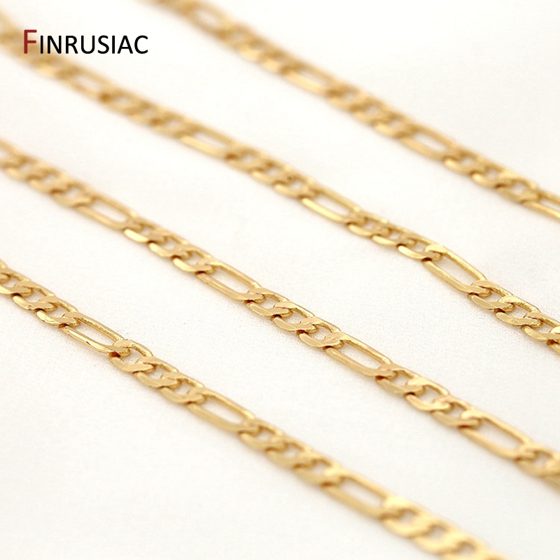 2021 New Trendy Jewellery Making Chain For DIY Necklace Bracelet Material, 14K Gold Plated Copper Metal Chain Spool Wholesale