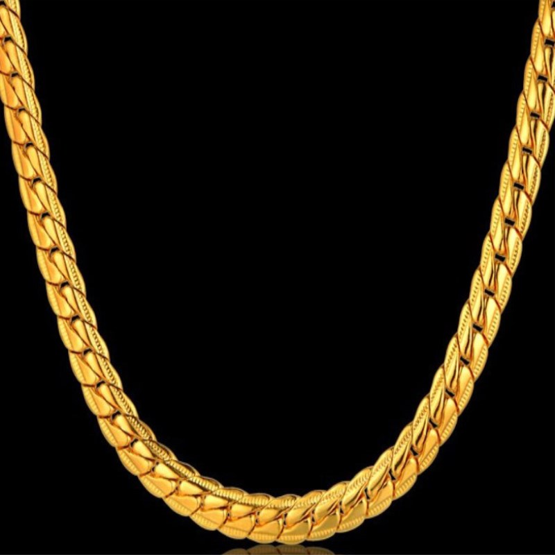 Brand Punk Gold Snake Chain Necklace Jewelry, Wholesale Gold Chain For Men Gold Color, Mens Jewelry Chain 29" sieraden
