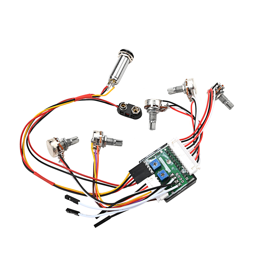 Pre-wired 3 Band Active Bass Circuit Active & Passive EQ Equalizer Electric Bass Preamp Circuit