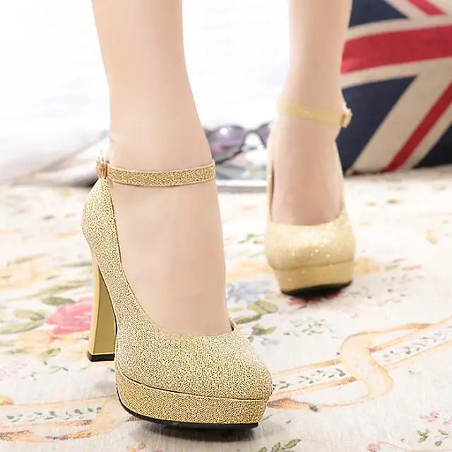 woman PU Pumps autumn thick heel ol high-heeled the trend of ultra high heels female shoes xc22 New 5579 -ed s