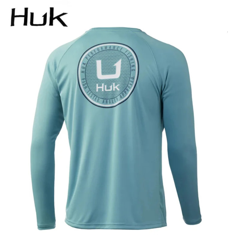 HUK Fishing Clothing Mens Vented Long Sleeve Uv Protection Sweatshirt Breathable Tops Outdoor Fishing Shirts Camisa 240615