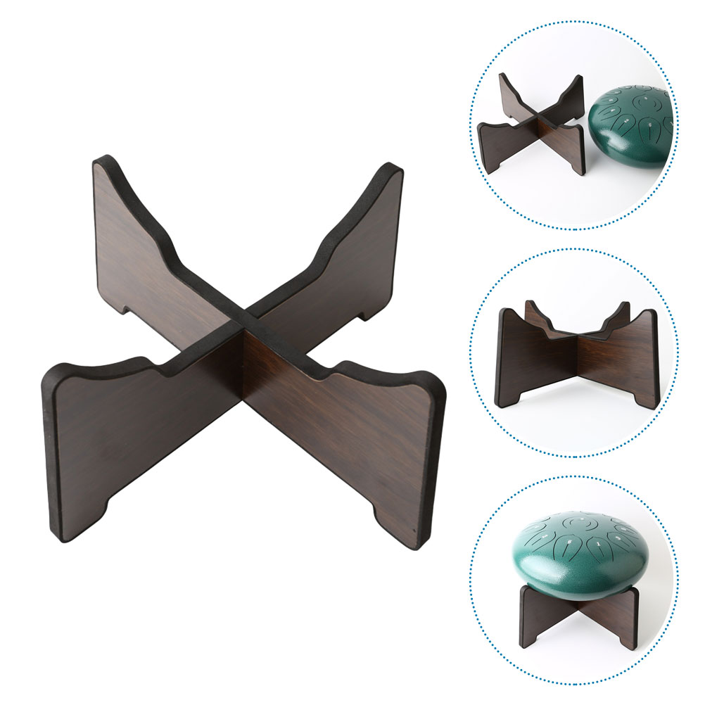 Steel Tongue Drum Holder Wooden Display Stand Detachable Floor Bracket Holder Adjustable Handpan Drum Stand Snare Holder