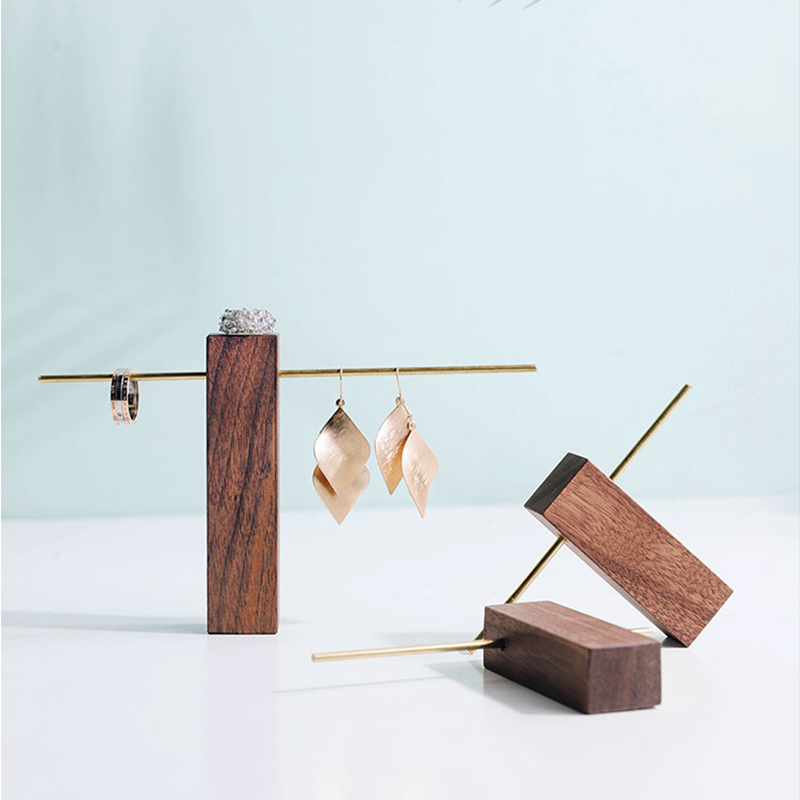 T earring stand bracelet hanging case for jewelry necklace holders jewelery organizer jewellery display holder metal wood stands