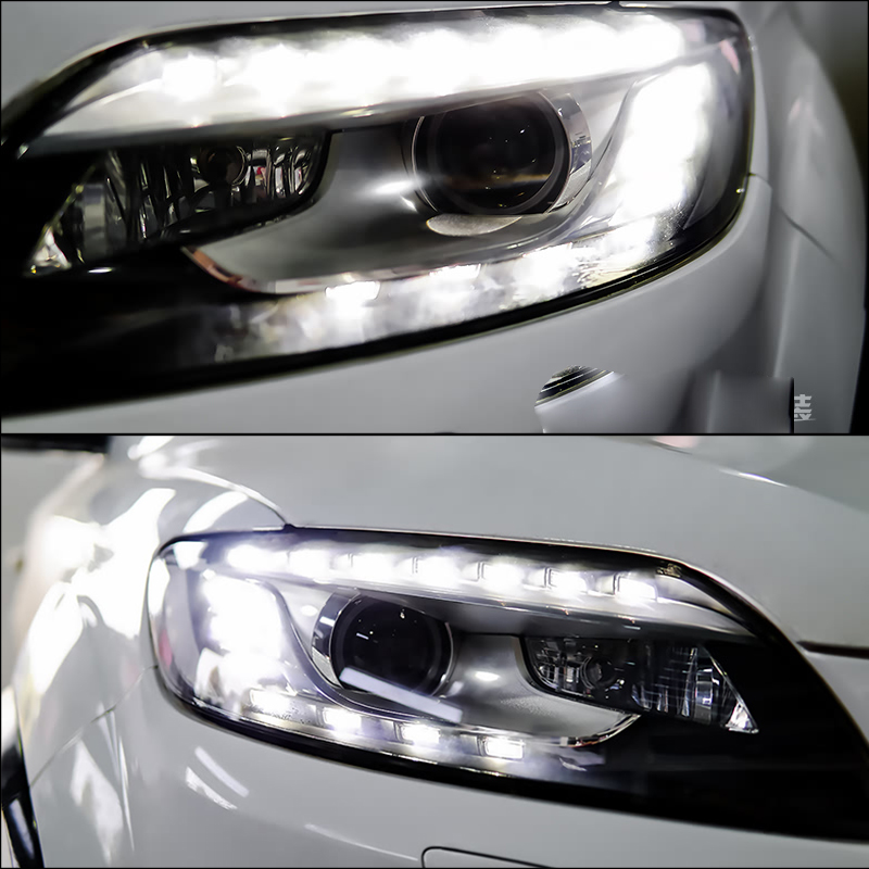SANVI 2PCS 47W 5500K Bi LED Projector Lens Headlight for Audi Q7 Q5 With AFS Framework Car Ligth Accessories