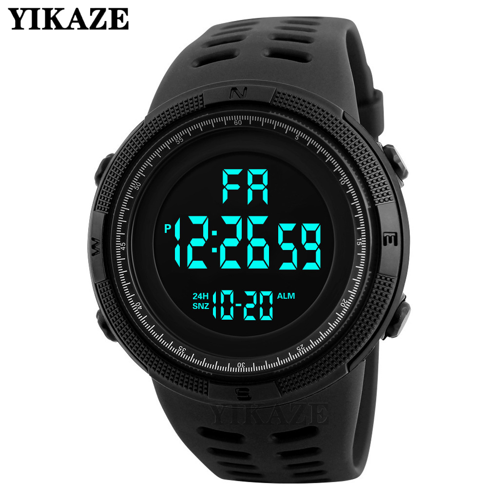 Men's Digital Electronic Watch Sports Watch Man Glow 49mm Large Dial Student Outdoor Adventure Trend Multifunctional Watches