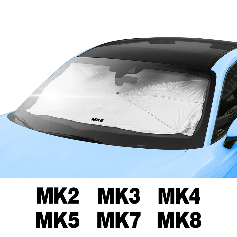 Foldable Car Sunshade Umbrella Anti UV Rays Sunlight Protective Cover Auto Accessories For VW-GOLF MK4 MK6 MK7 MK5 MK3 MK2 MK8