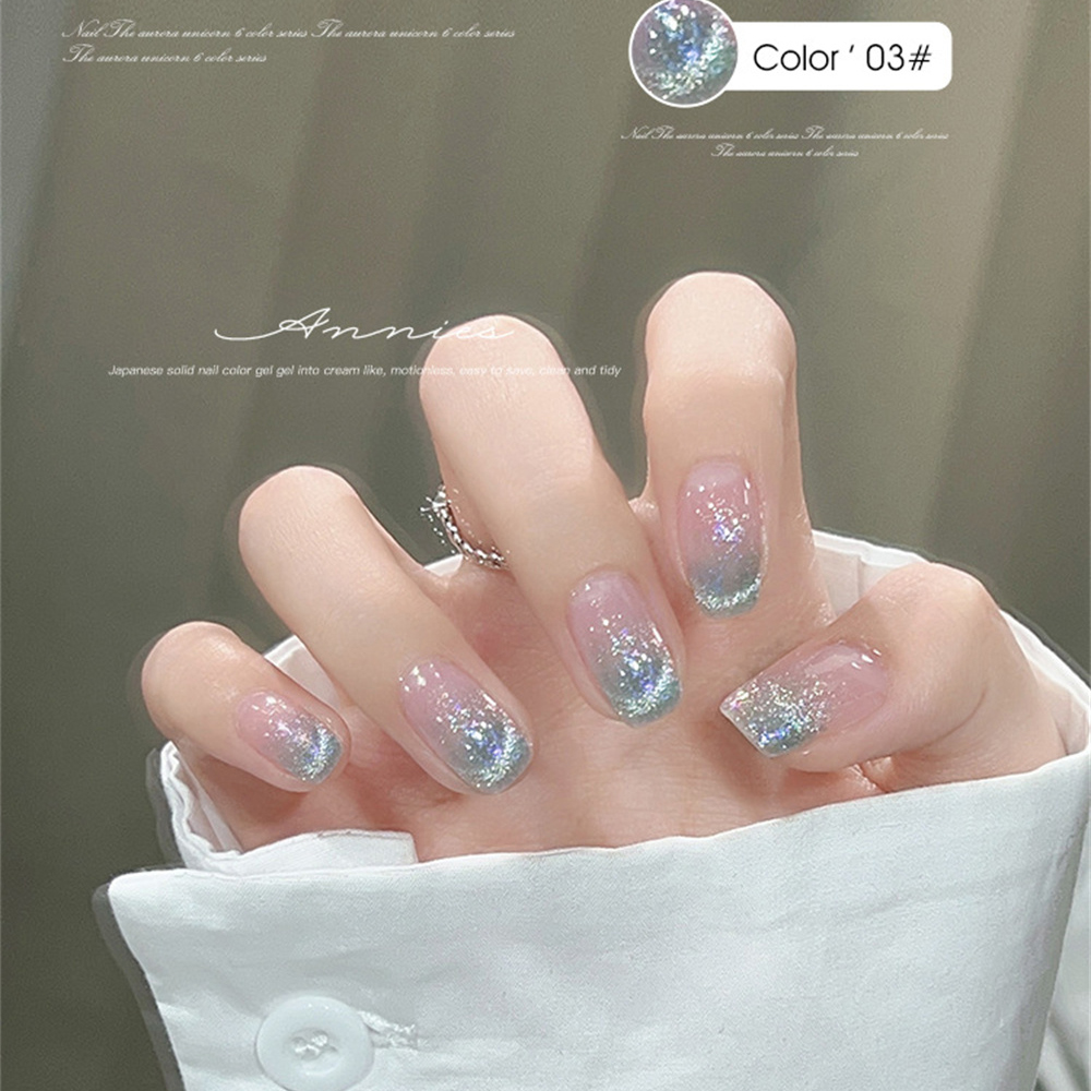 Broken Cats Eye Glue Super Bright Broken Ice Cryolite Cat Eye Gel Explosive Flash Washable Nail Glue Nail Polish Glitter